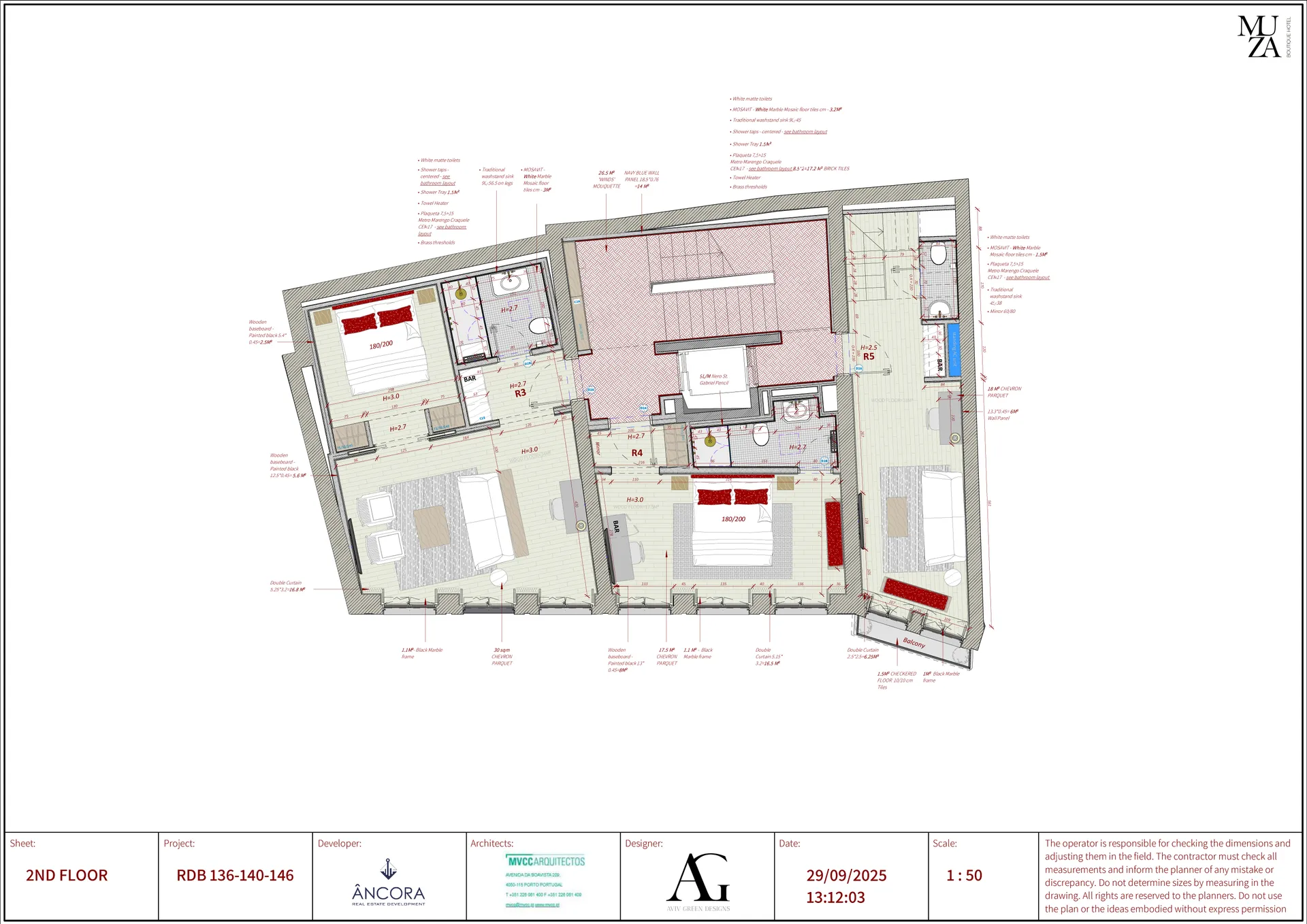 Muza Boutique hotel, Porto, Portugal — ARCHITECTURAL PLANNING (3)